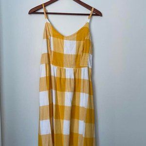 Lined Midi Cotton-blend Dress